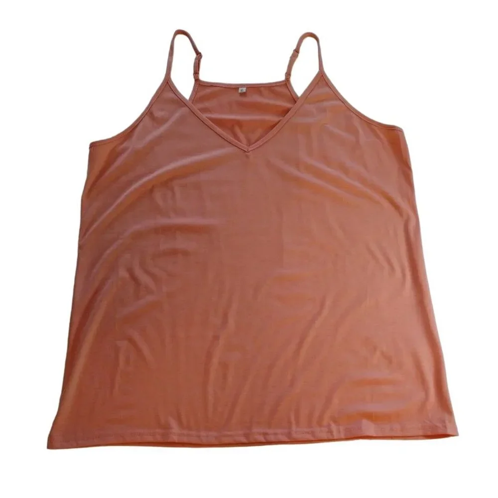 Women's XL Camisole Peach With Adjustable Straps - Picture 3 of 6